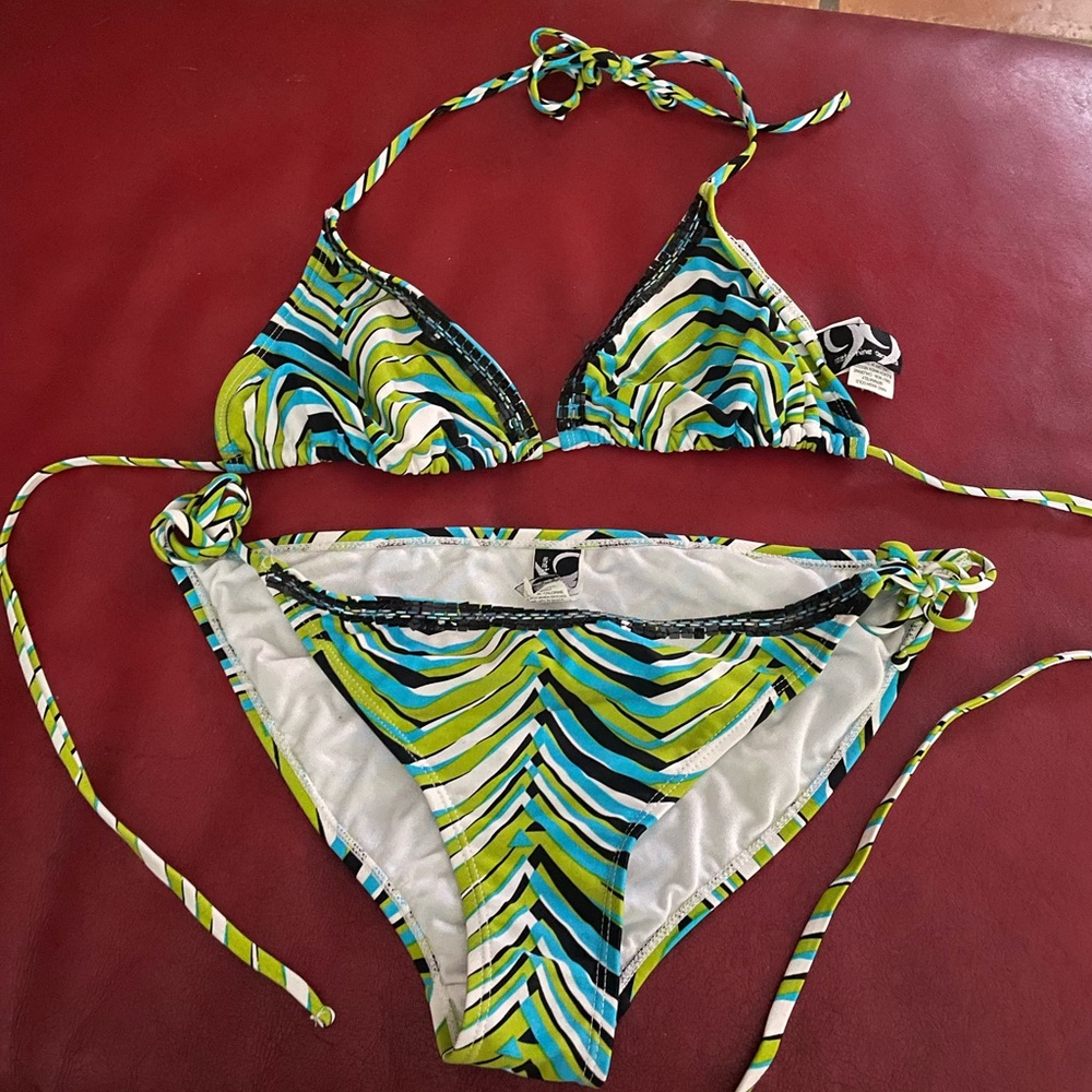 Y2k Patterned Bikini - image 1